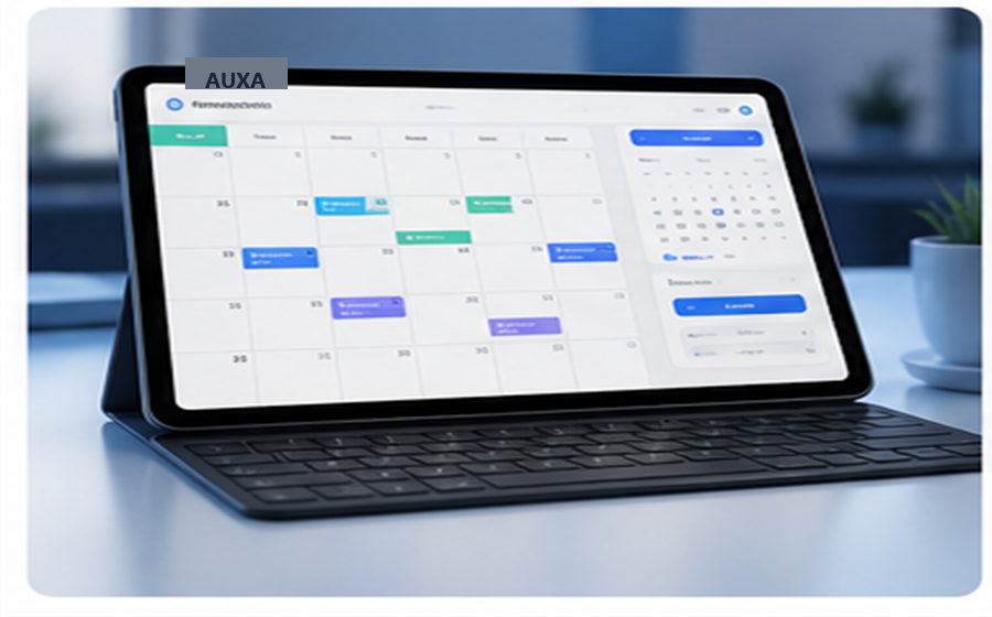 Booking website calendar and appointment interface